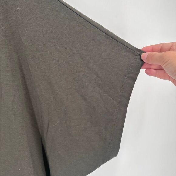 Lou & Grey Signature soft Wetland Green V-Neck Poncho Sweater Knit Top Size XS - Picture 6 of 12